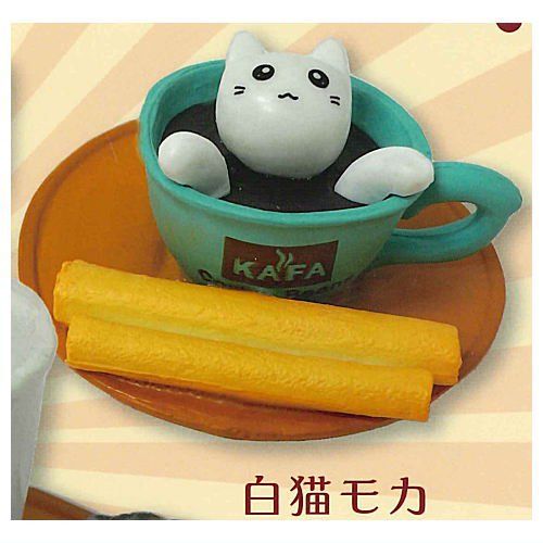Bright Link Gashapon - Kitten Cafe: White Cat Moka