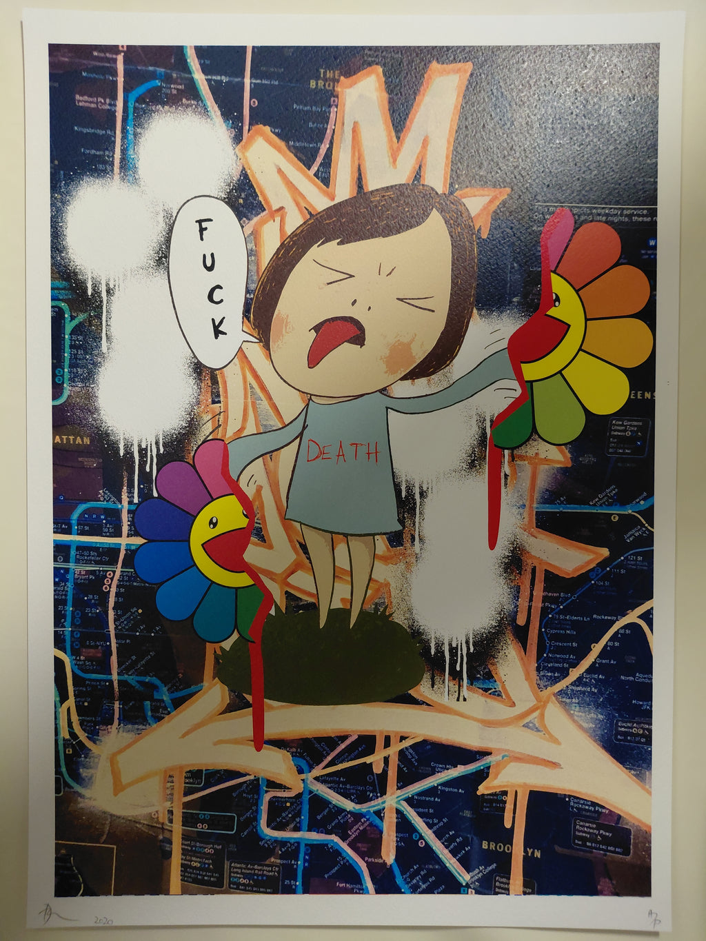 Death NYC #AP/100 World Art Printing Limited