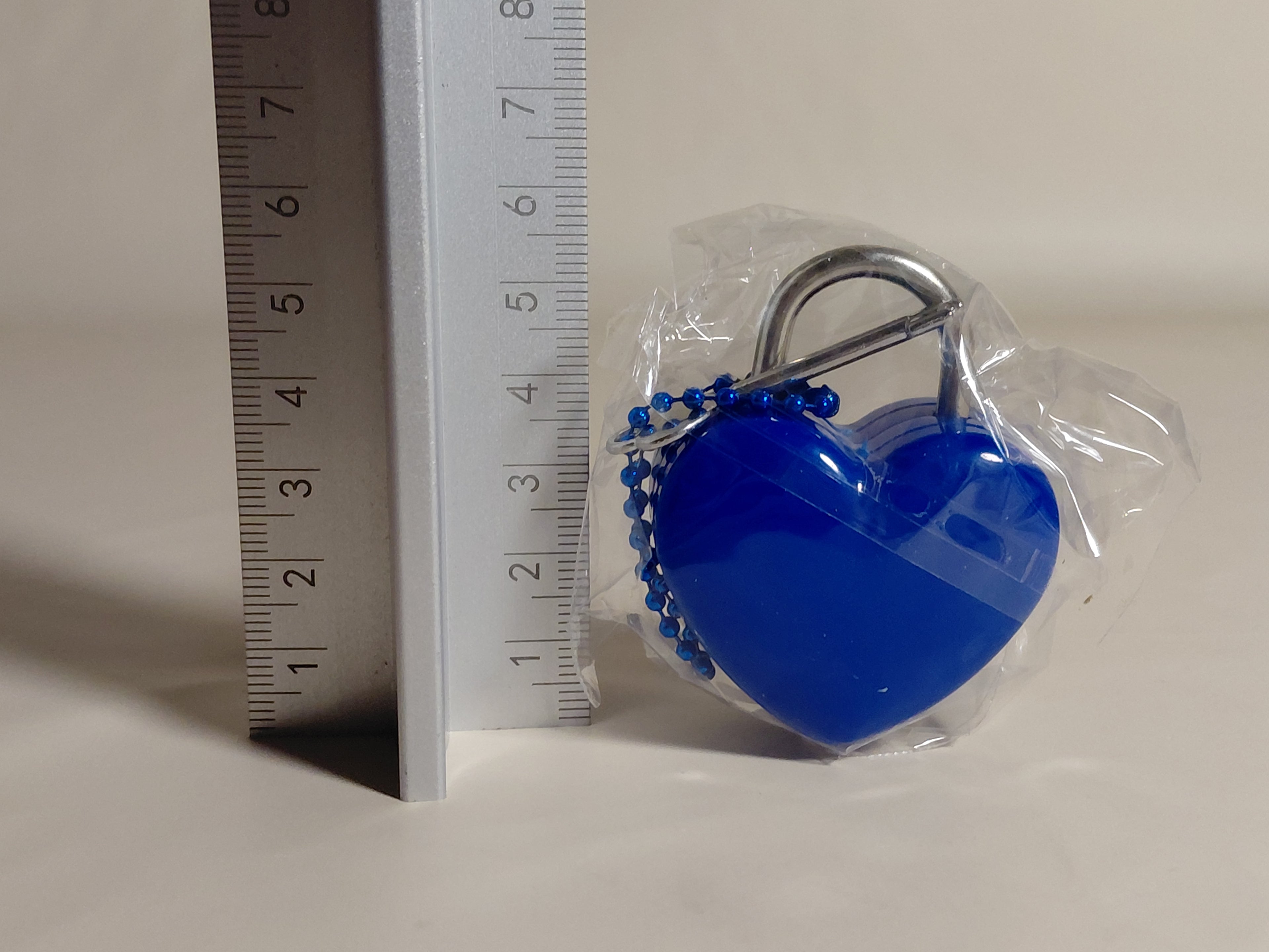 Shine bright! Lock your love! Heart padlock mascot [6. Blue]