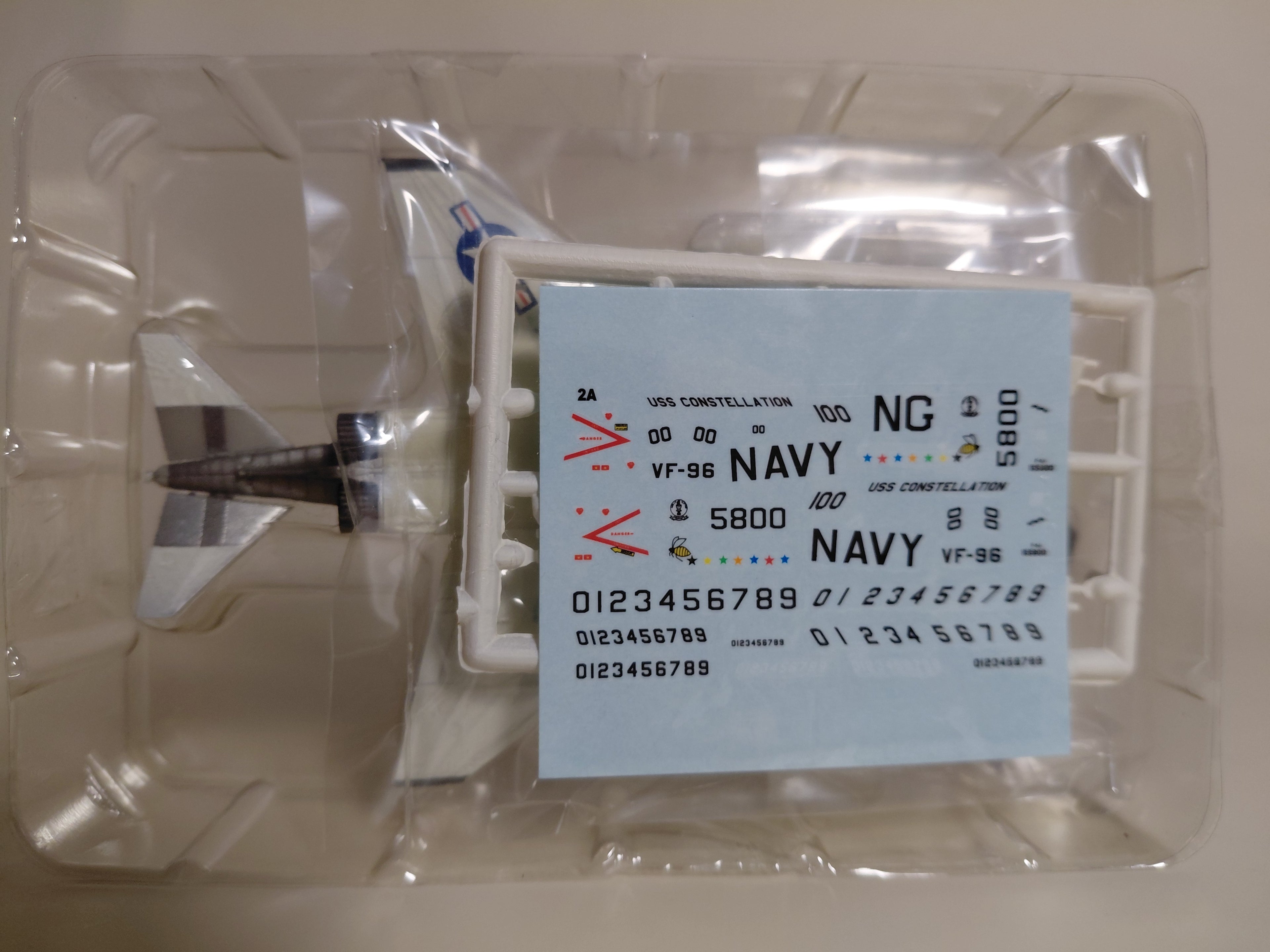 1/144 F-4J Phantom II #2A VF-96 with Aircraft Carrier Constation, 1972 Airplane Kit Collection, F-Toys, US Navy