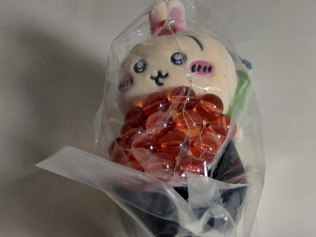 Chiikawa Rabbit Usagi Salmon Roe Sushi Mascot Plush Chikawa 12cm Keychain