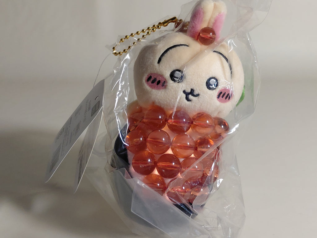 Chiikawa Rabbit Usagi Salmon Roe Sushi Mascot Plush Chikawa 12cm Keychain