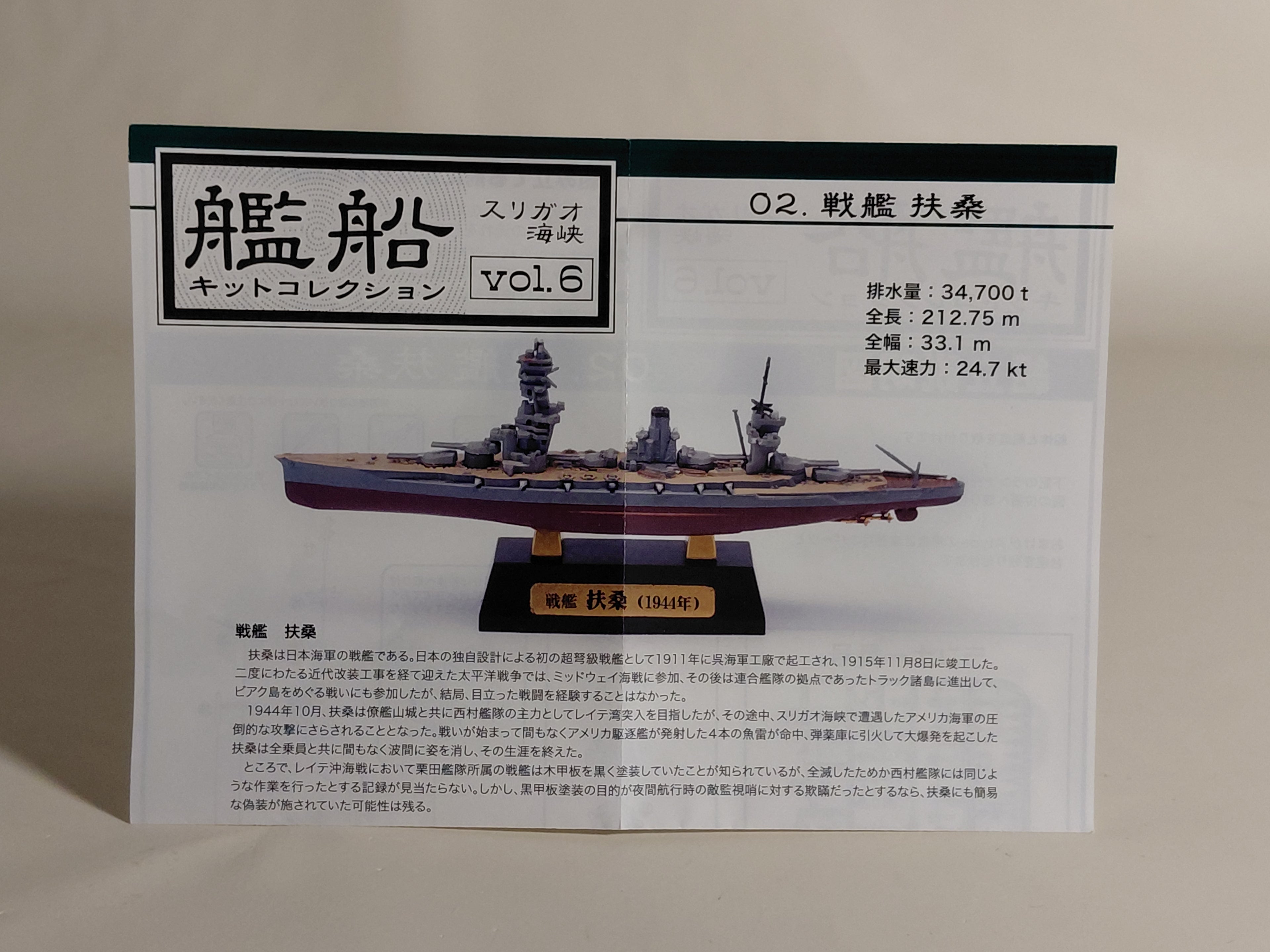 F-Toys Ship Kit 6: Surigao Strait Battleship Fuso (Waterline)