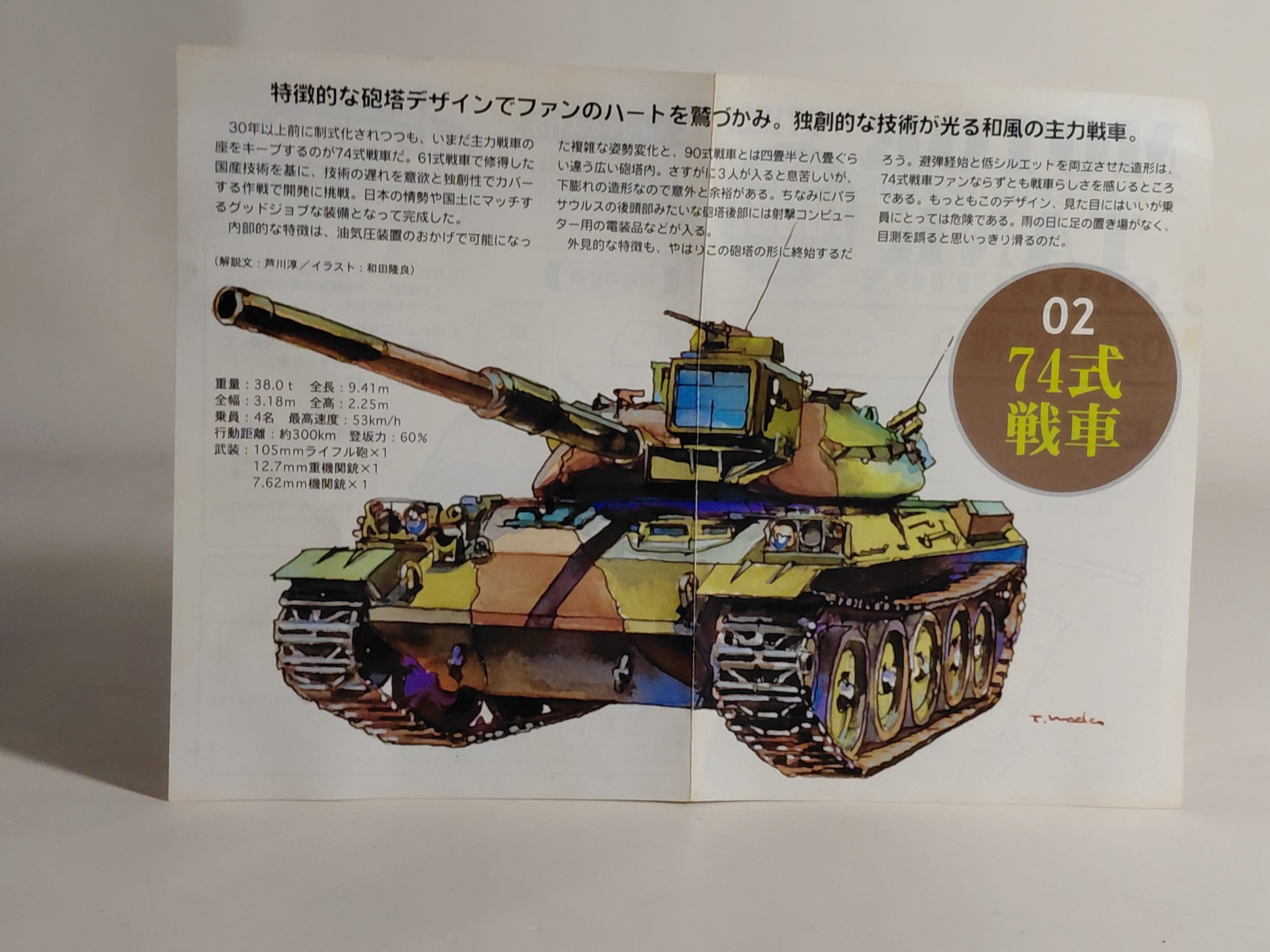 F-Toys Motor Tank Collection JGSDF 1/87 Type 74 Tank - 2B