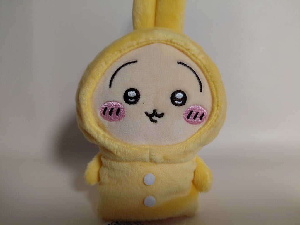 Chiikawa Rabbit Mascot A cute yellow character plush toy with a hood