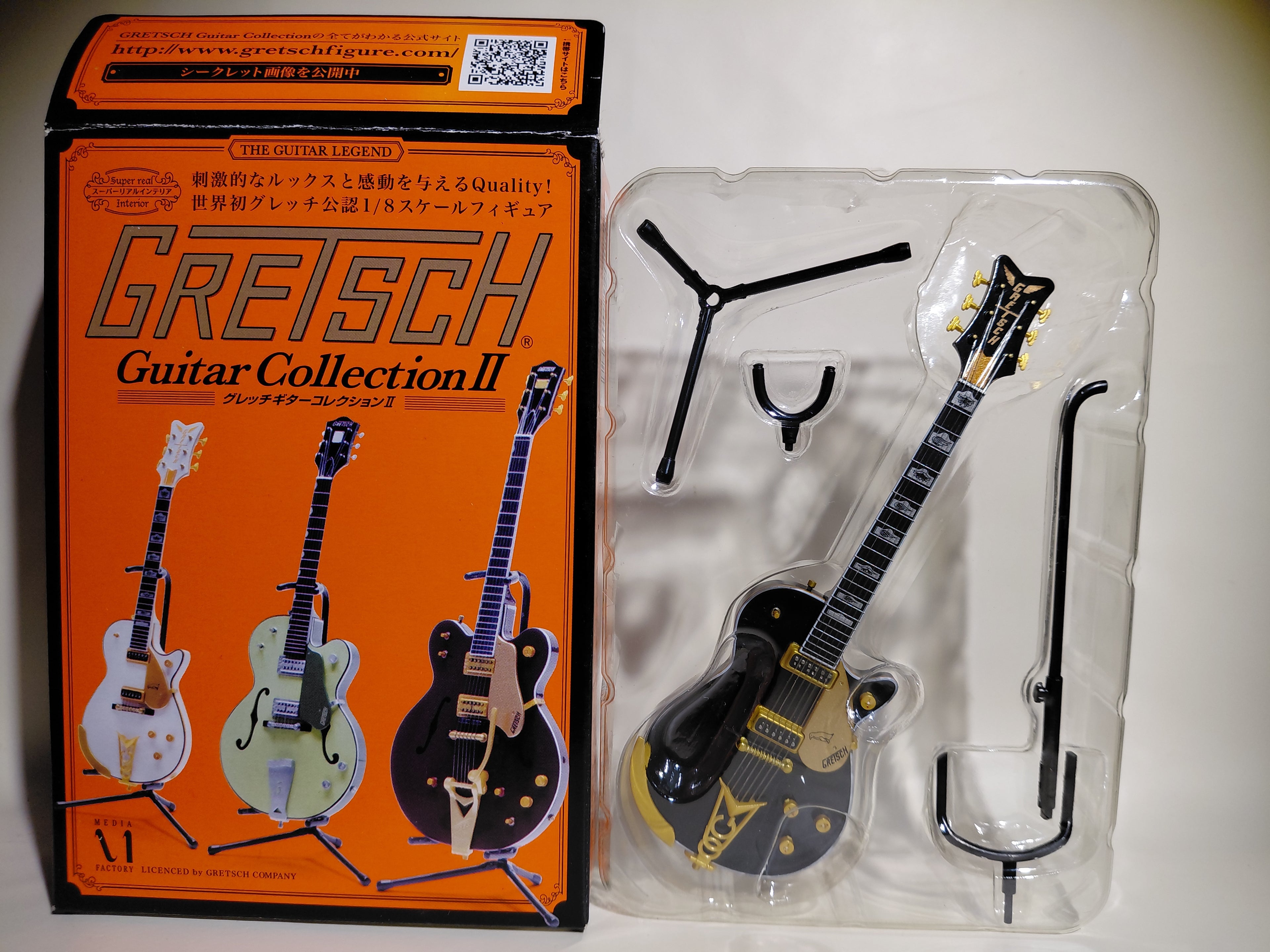 GRETSCH Guitar Collection II Black Penguin  1/8 Scale Official Guitar Figure ☆Gretsch Guitar Collection ★George Harrison