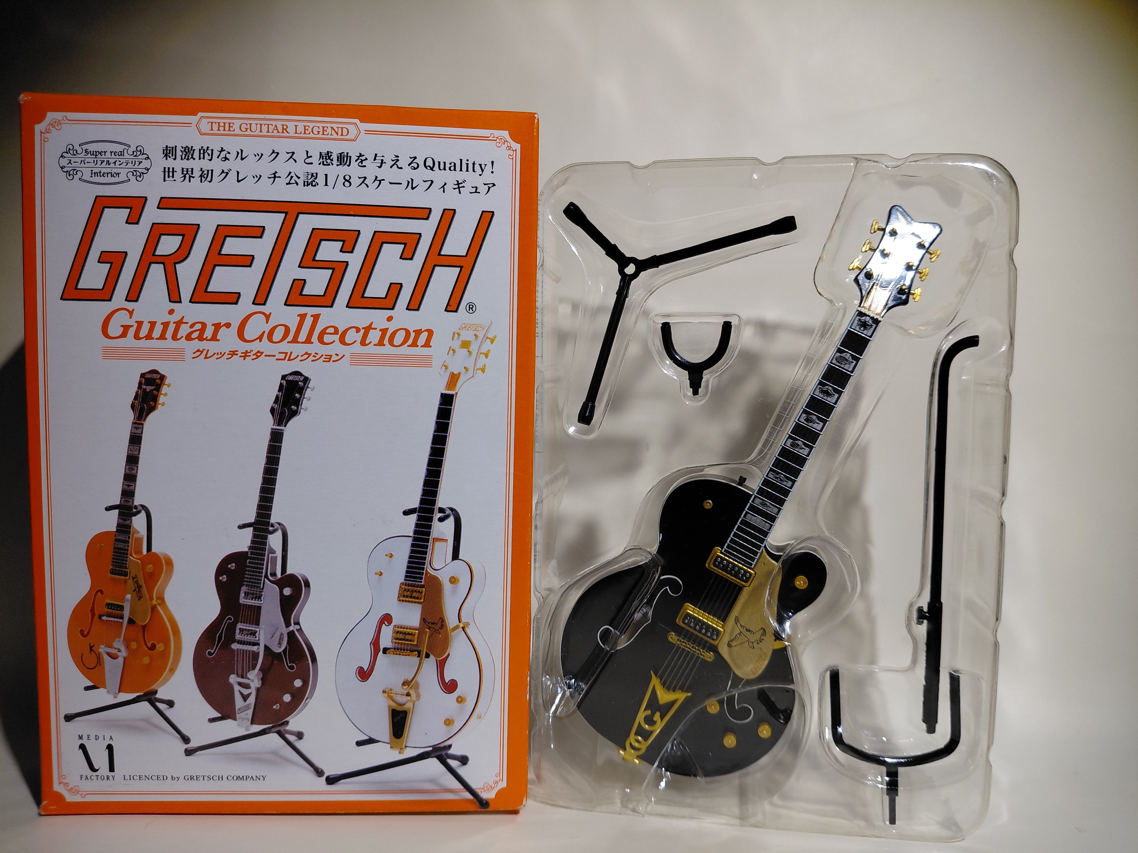 GRETSCH Black Falcon G6136DSBK ~1/8 Scale Official Guitar Figure☆Gretsch Guitar Collection ★George Harrison