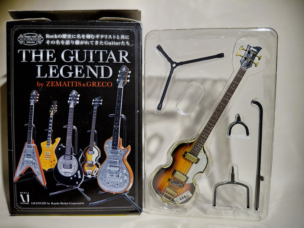 GRECO Violin Bass VB-100 ~THE GUITAR LEGEND by Zemaitis & Greco~ 1/8 Scale Official Guitar Figure ★Paul McCartney ☆Guitar Figure ☆Miniature