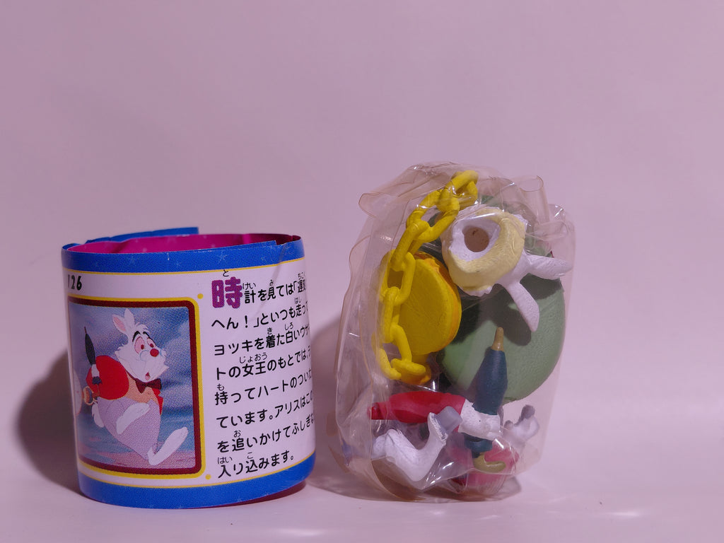 Miniature Disney Choco Party Tomy #126 White Rabbit Late Rabbit "Alice in Wonderland"