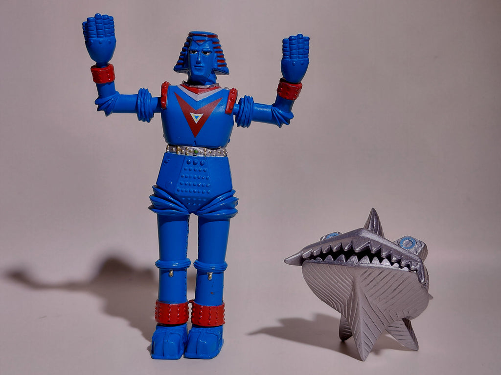 Furuta Johnny Sokko and His Flying Robot Figure Giant Robo Late Color vs Iron JAW