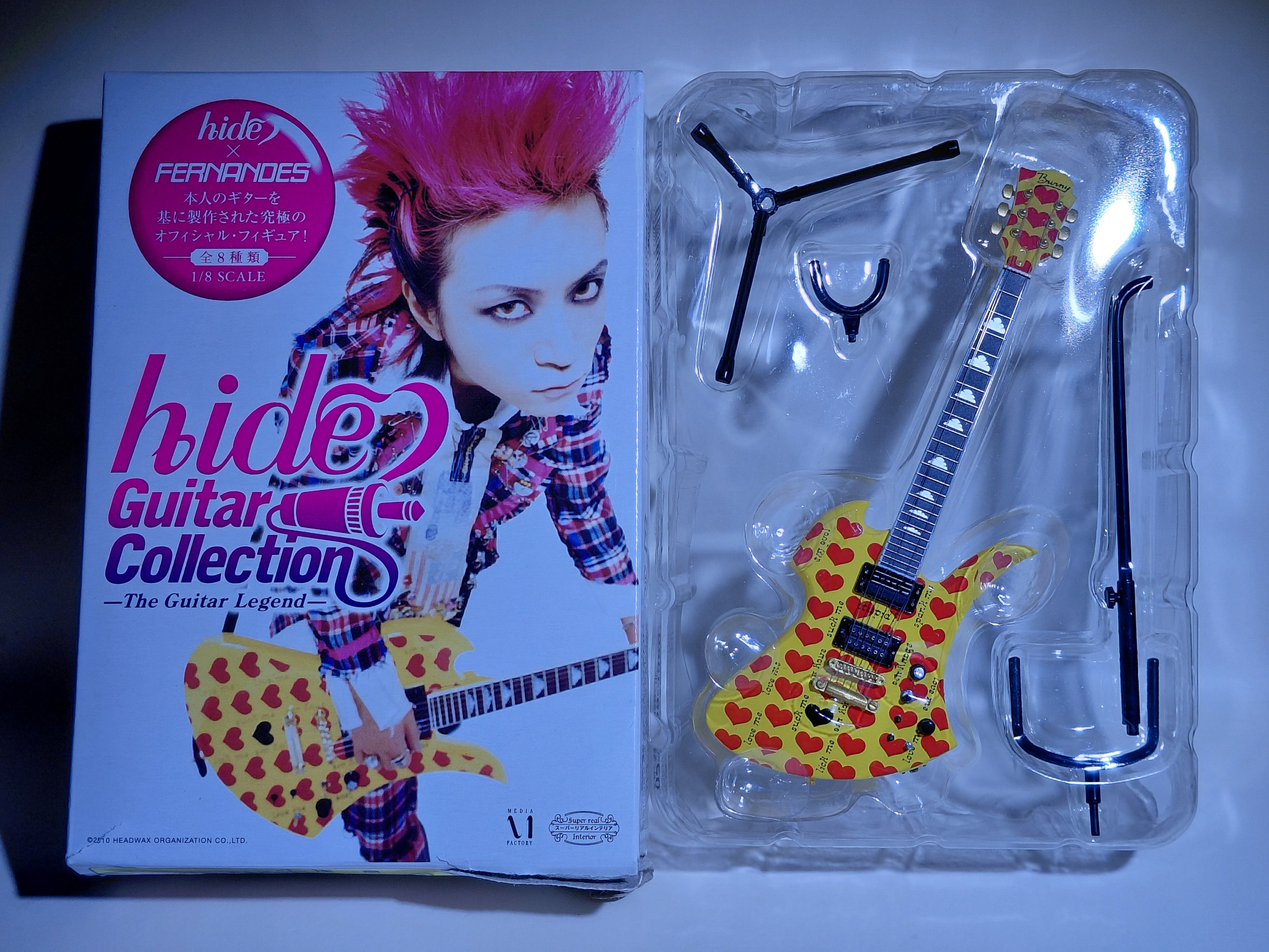 Burny MG-YH "Yellow Heart" ~hide Guitar Collection~ 1/8 Scale Official Guitar Figure ☆hide Guitar Collection ☆hide Figure FERNANDES