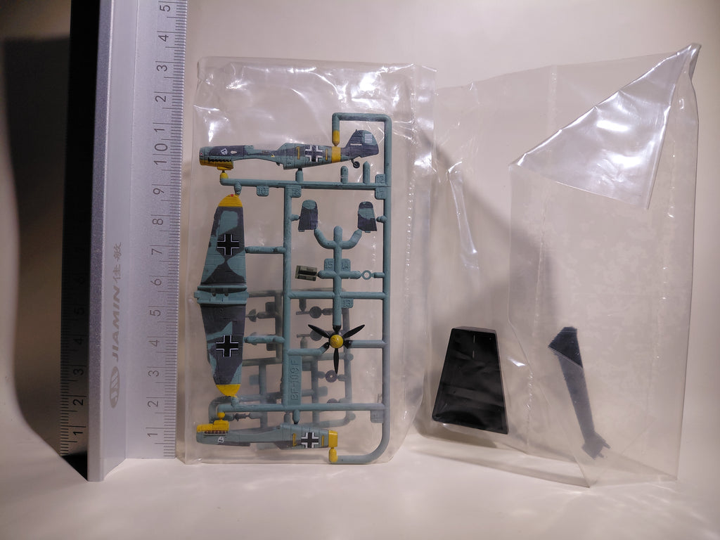 Messerschmitt Bf109 F-4, Lieutenant Viktor Bauer's aircraft, Takara World's Masterpiece Aircraft 3, Item #10, 1/144 scale, unassembled, blister pack unopened