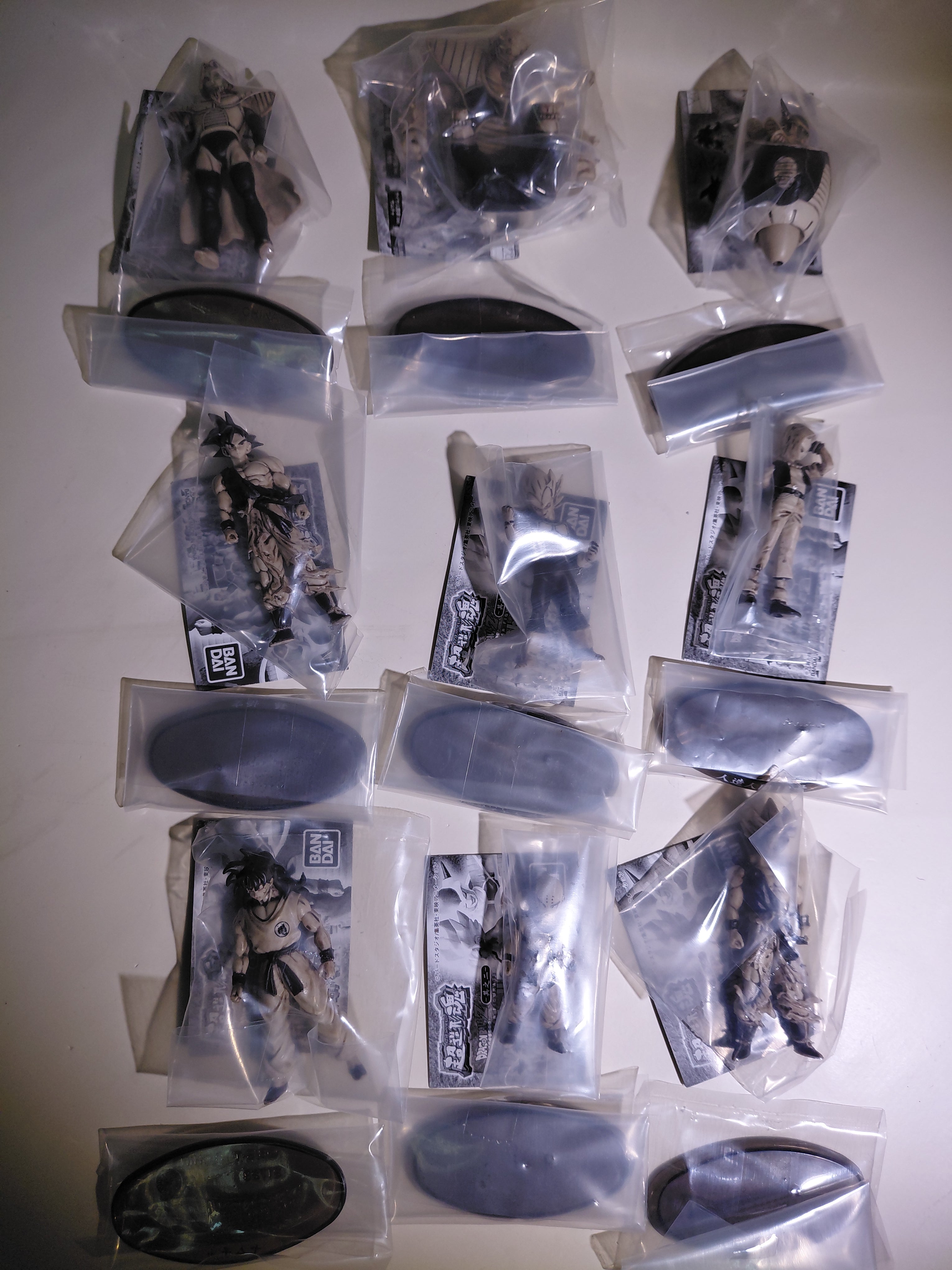 Bandai Dragon Ball Z Mini Figure Soul of Hyper Figuration vol.2 9pcs Set black and silver monochrome version