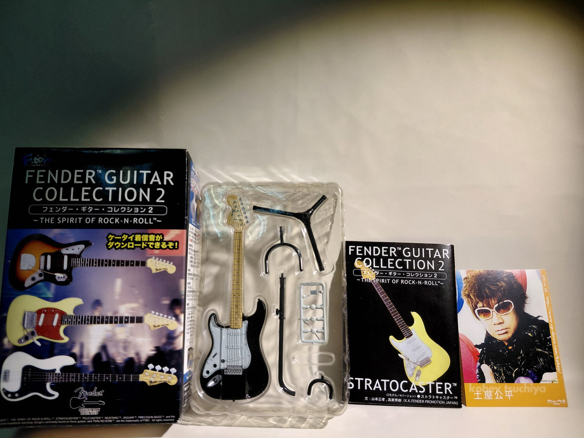 Fender 1/8 Guitar Collection 2 ~THE SPIRIT OF ROCK-N-ROLL~ '68 Stratocaster Left hand Black Musical Instrument Miniature