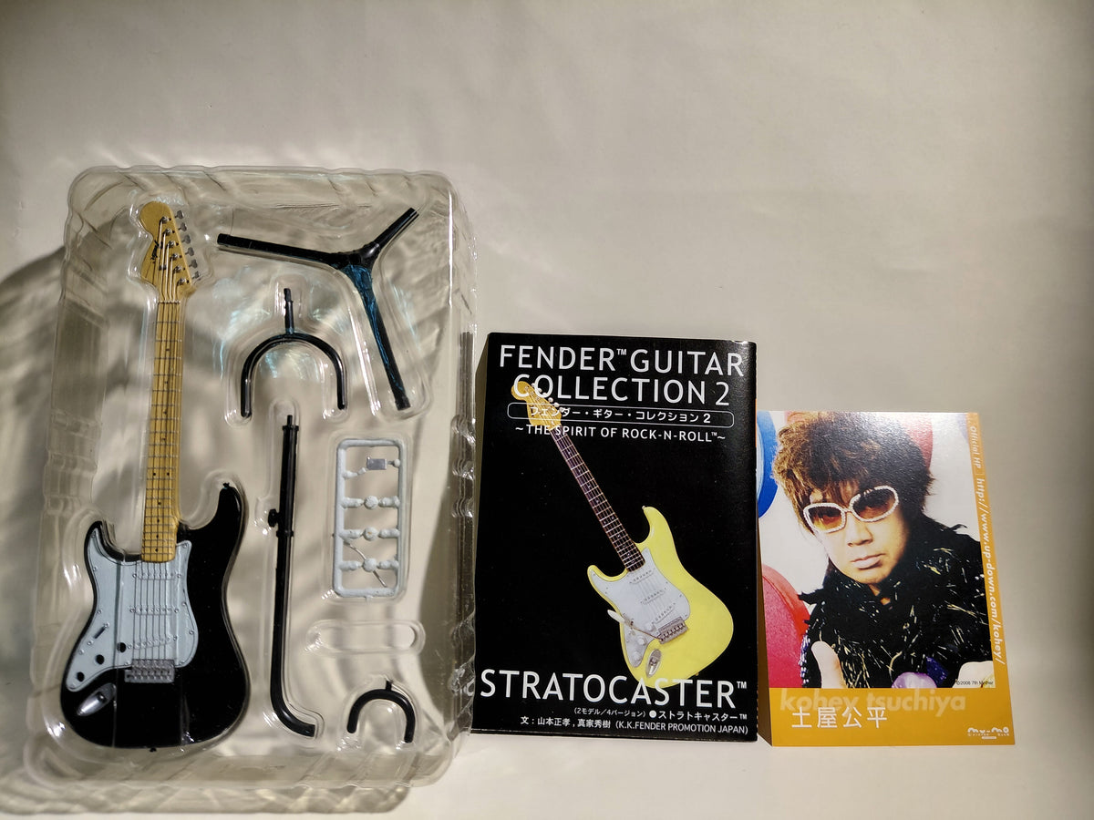 Fender 1/8 Guitar Collection 2 ~THE SPIRIT OF ROCK-N-ROLL~ '68 Stratocaster Left hand Black Musical Instrument Miniature