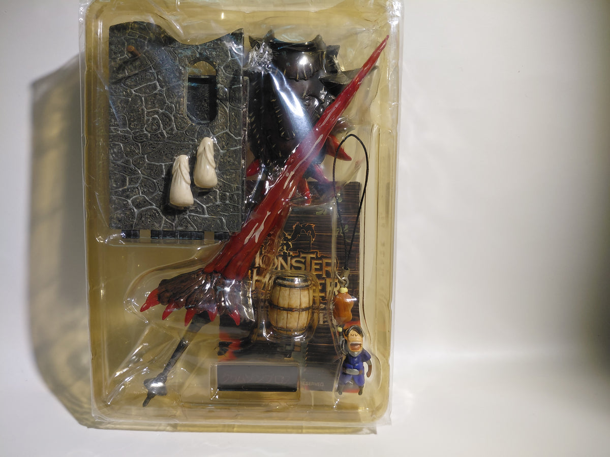 Monster Hunter "Crimson Bros" (Red Spear/Lance) trading figure set from the *Hunting Tool Collecting Life* Vol.1 series by Capcom Boford
