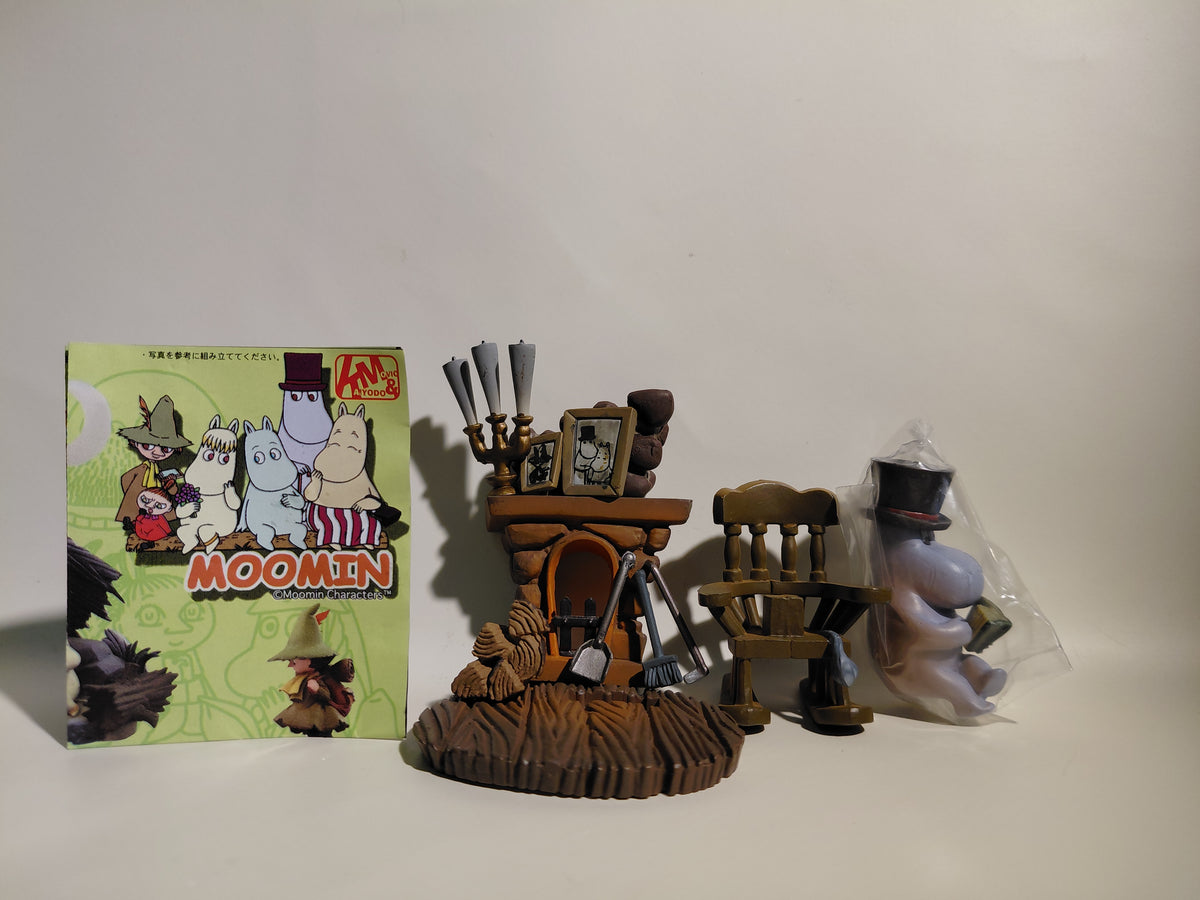 Kaiyodo Moomin K&M [Fireplace and Papa] Mini-Vignette Diorama Figure – 2003
