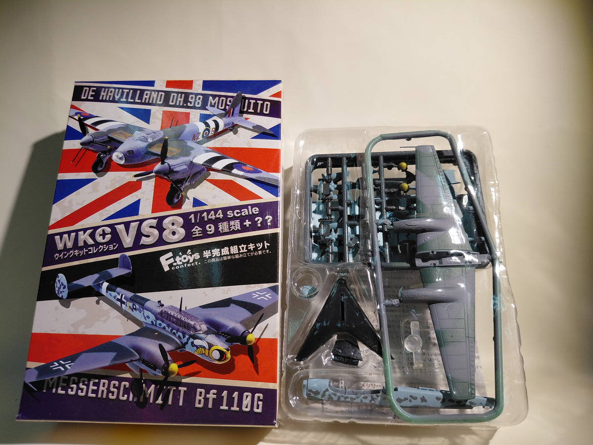 F-TOYS Wing Kit Collection VS8 #2A. Bf 110 G-2 (Luftwaffe, ZG 1, 6. Staffel) - Messerschmitt - 1/144