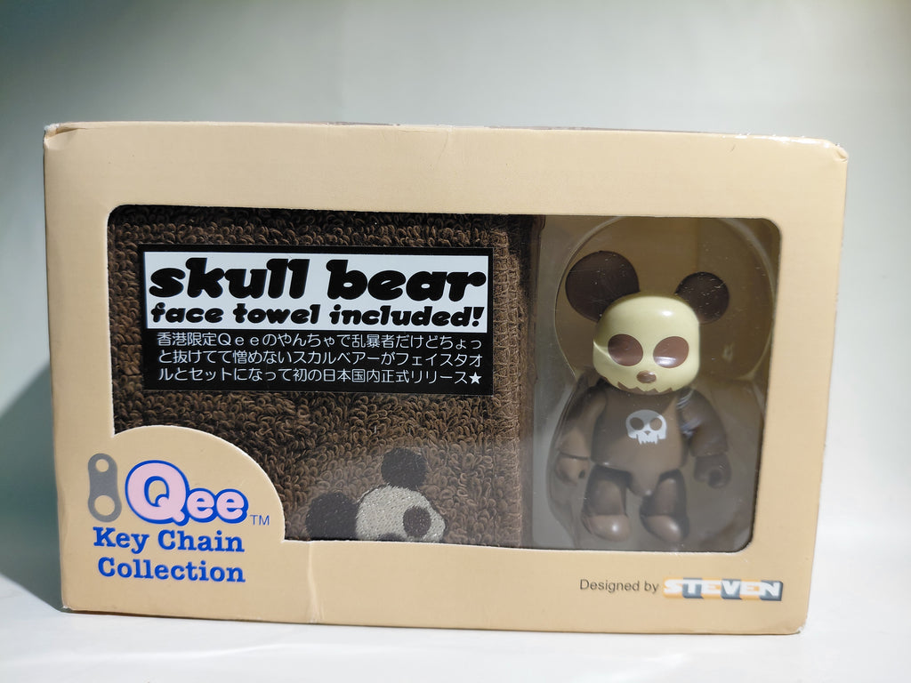 TOY2R Qee Keychain Collection: Skull Bear (Brown)