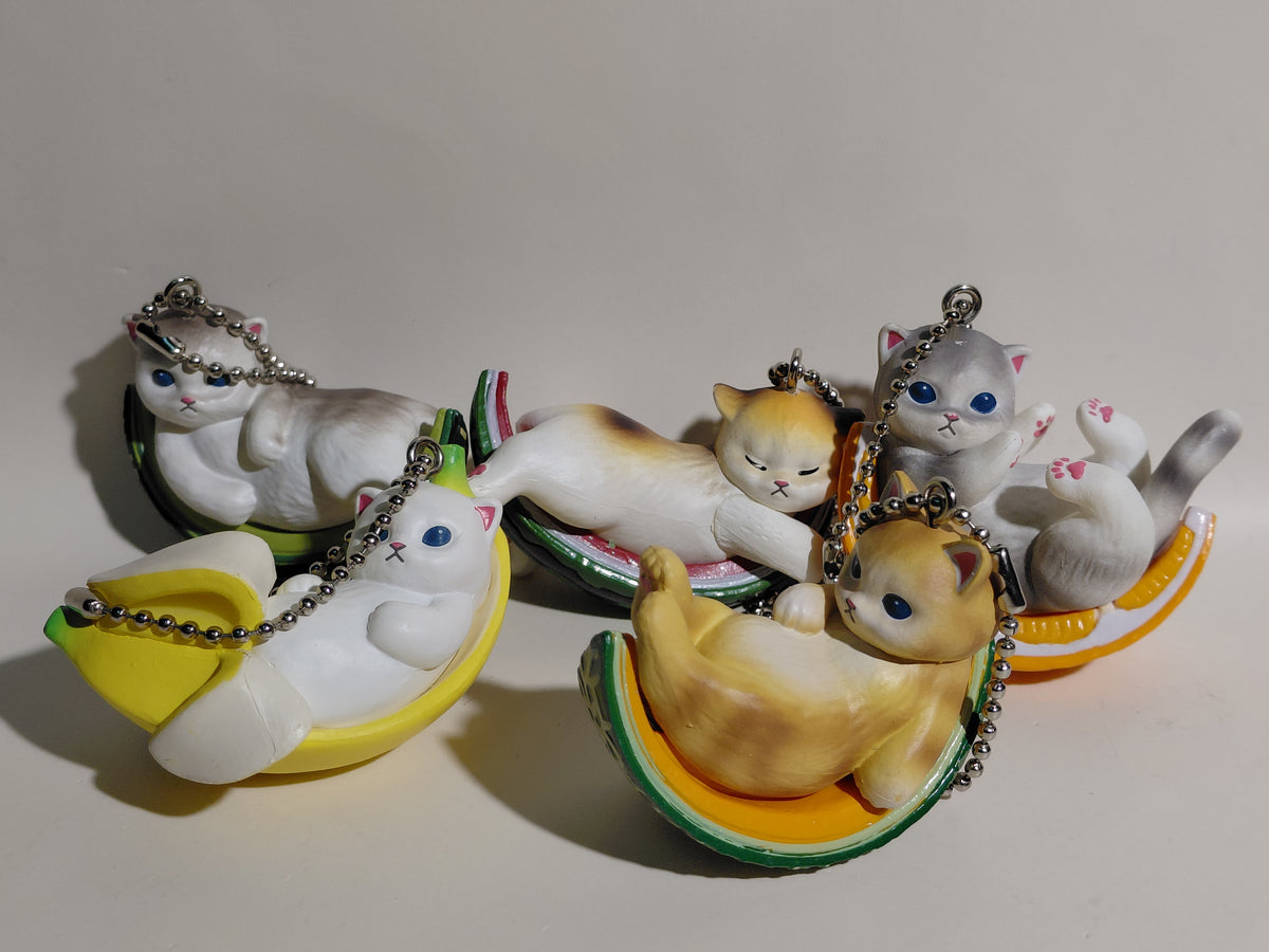 Mofusand Fruit Cat Mascot Keychain Collection Full set of 5