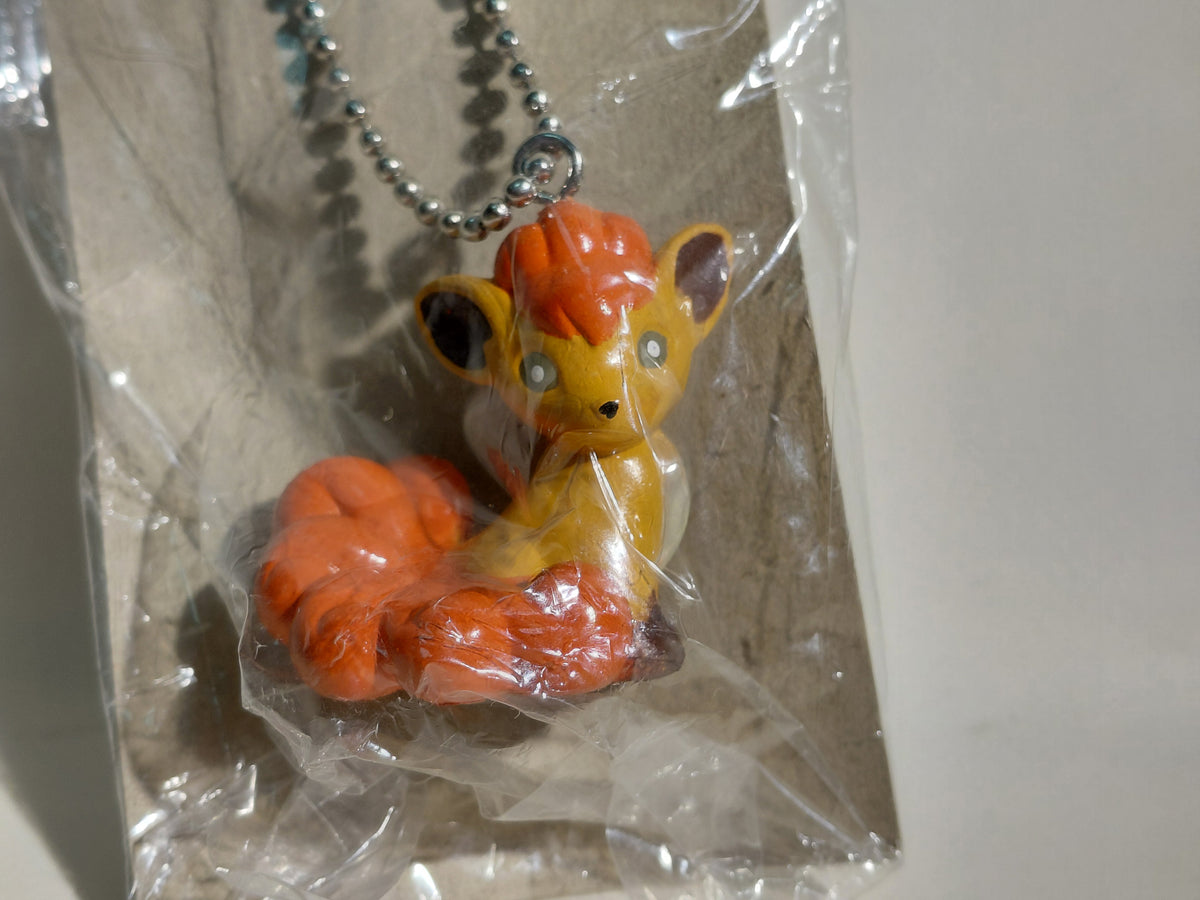 Vintage Vulpix Pokemon Mascot Swing Keychain Furuta 1997 Unopened