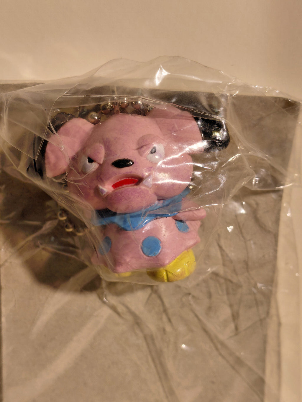 Snubbull Pokemon Mascot Swing Keychain Furuta 1997 Unopened