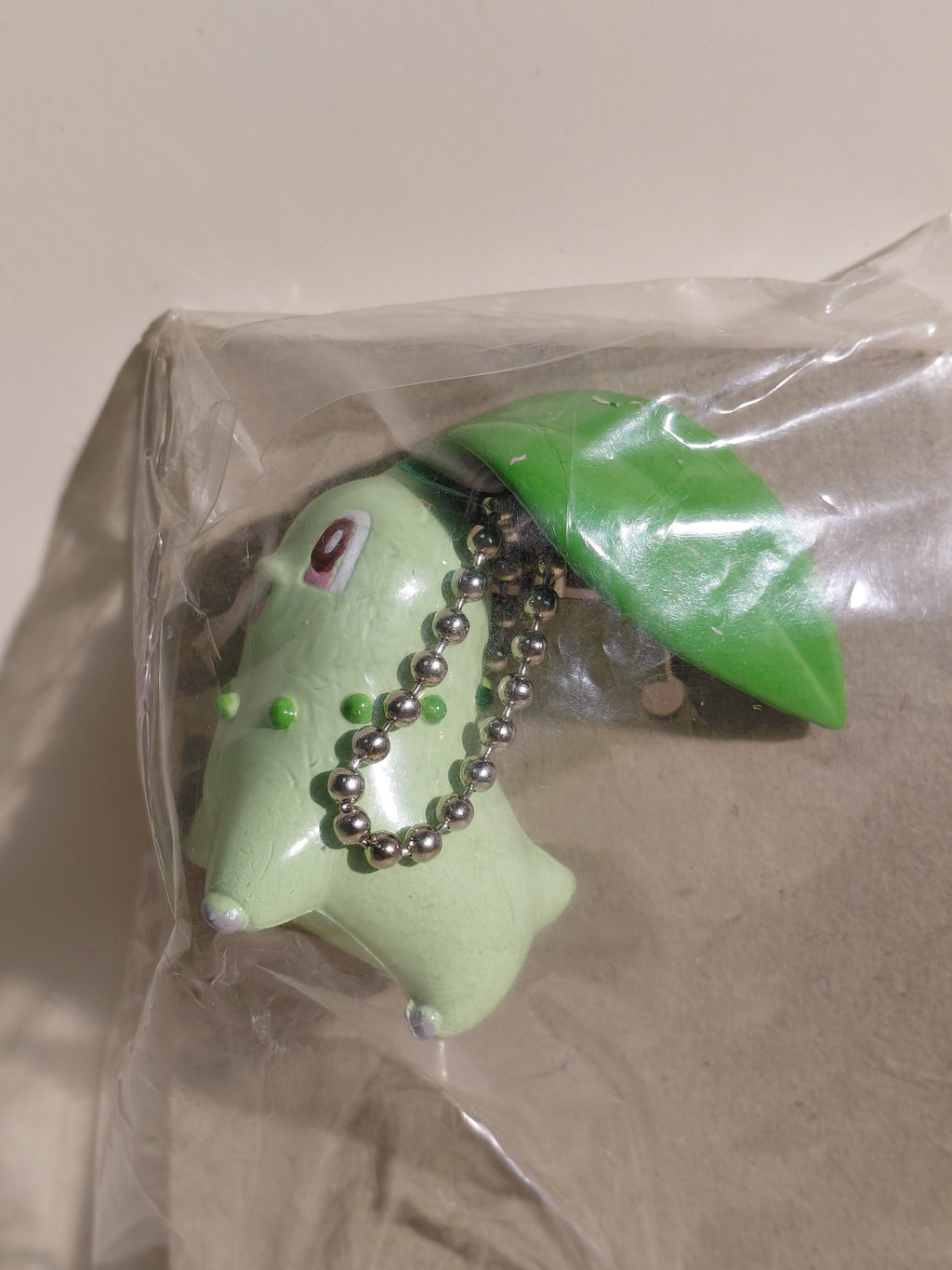 Chikorita Pokemon Mascot Swing Keychain Furuta 1997 Unopened
