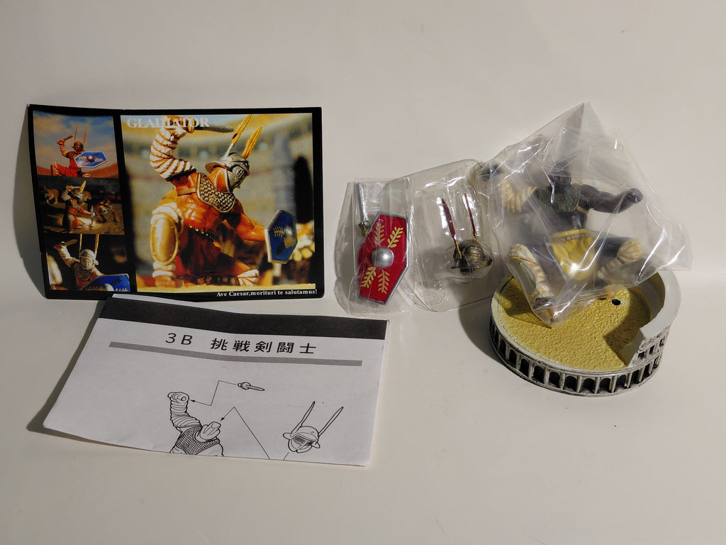 Roman Gladiator Mini Figure - Challenger Gladiator (Black)  Furuta Japan