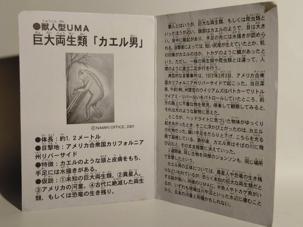 Frogman Monster UMA Figure Super Mystery Magazine MU Namiki 2001 Japan