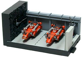 Konami SF Movie Selection Thunderbird POD Vehicle VOL.2 - Pod-Mech Hangar Diorama Magnetic Recovery Vehicle