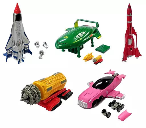 HG Gashapon Thunderbirds Mecha Selection Mini Figure Full Set of 5 Bandai Japan