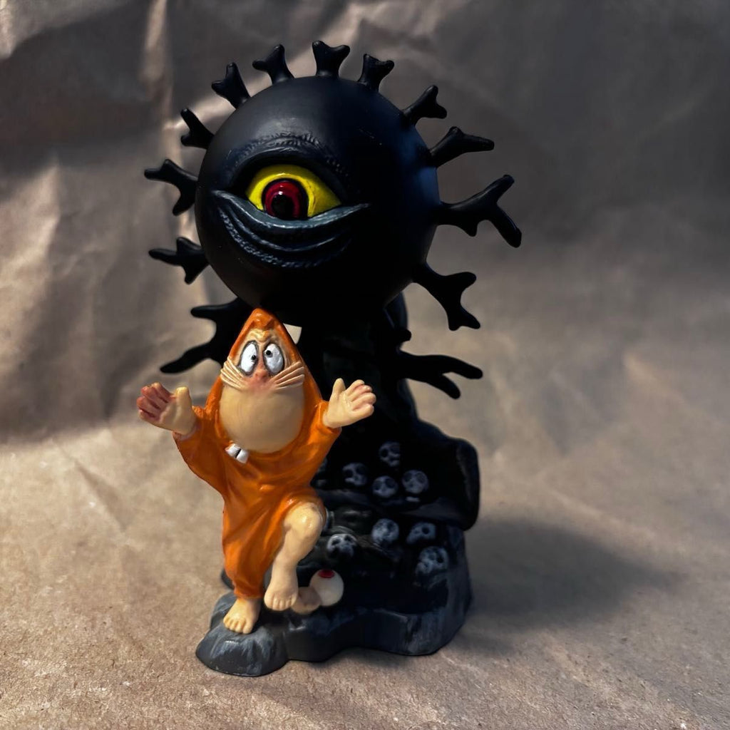 GeGeGe no Kitaro Yokai Encyclopedia Figure: Demon Yokai Nezumi Otok( Rat Man )VS Blackbeard Figure 2002, Kabaya