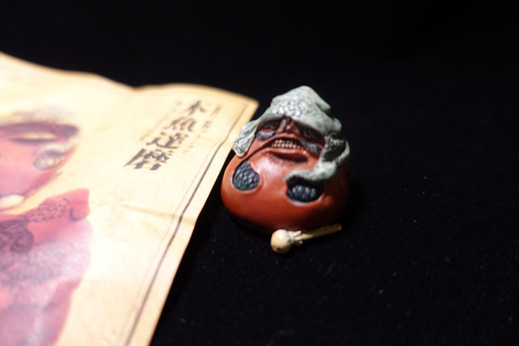 Japanese Yokai Mokugyo Daruma Mini Mascot Figure Kaiyodo