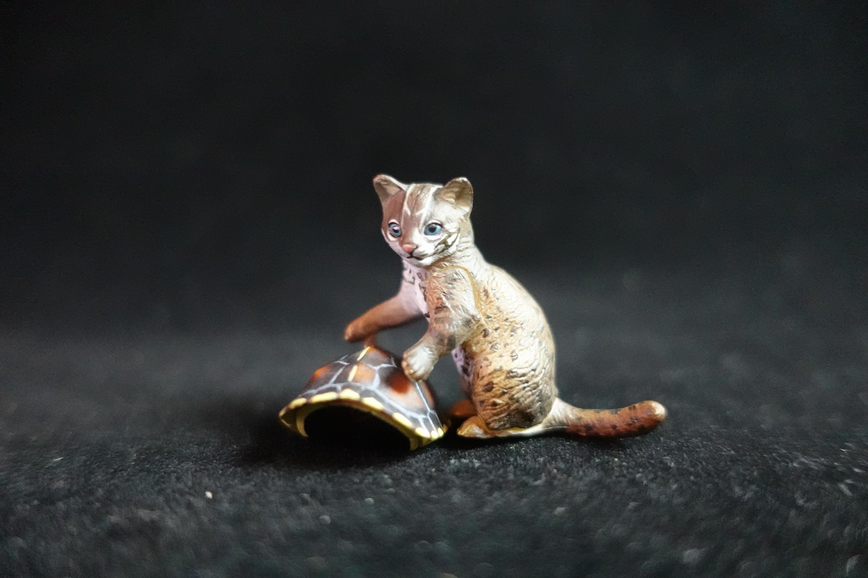 Kaiyodo ChocoQ Animatales Series 8 Baby Iriomote wildcat Cat