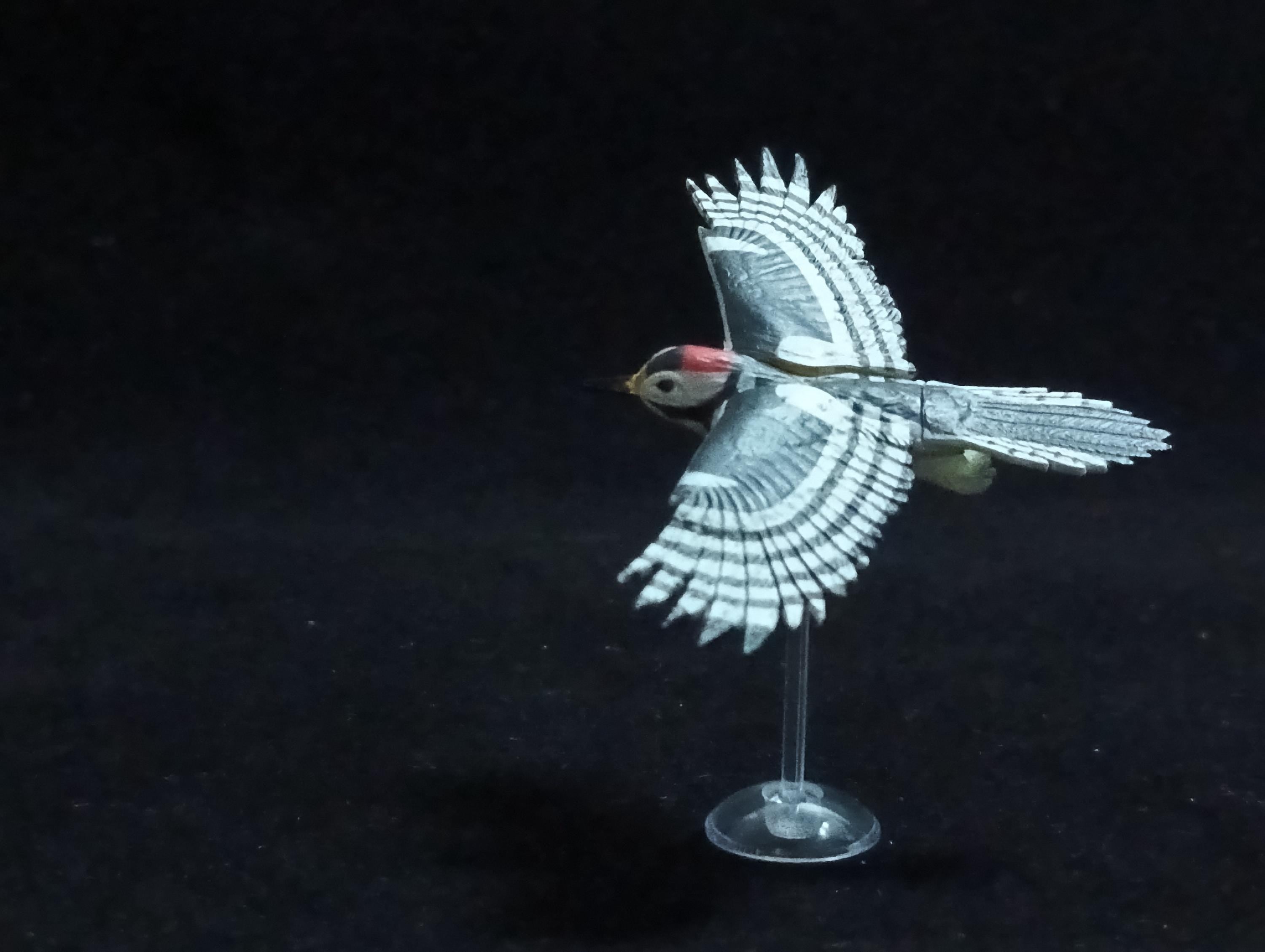 Miniature Red-headed Woodpecker Figurine - Kaiyodo
