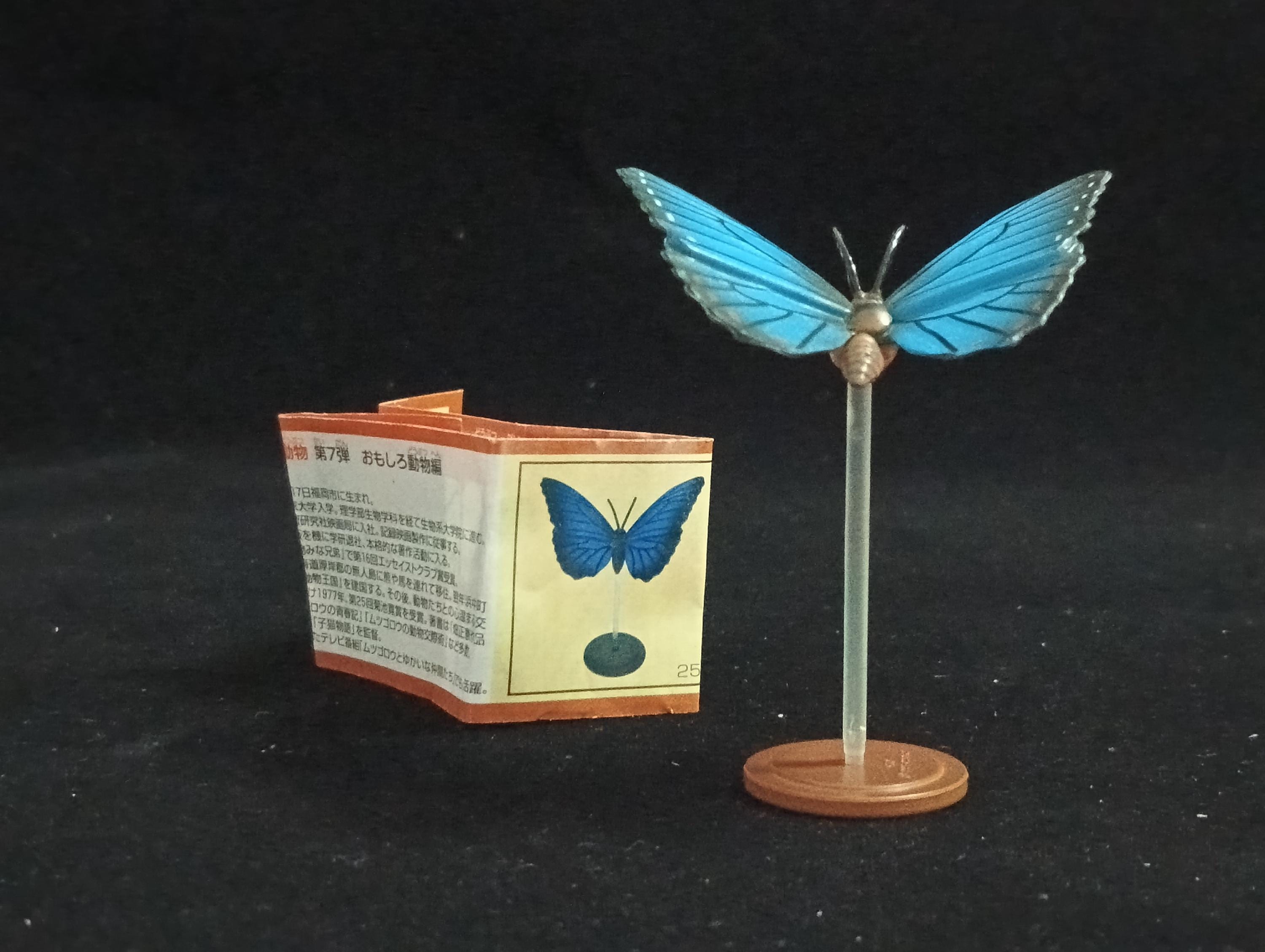 Miniature Blue Morpho Butterfly Mini Realistic Insect Figurine - Furuta