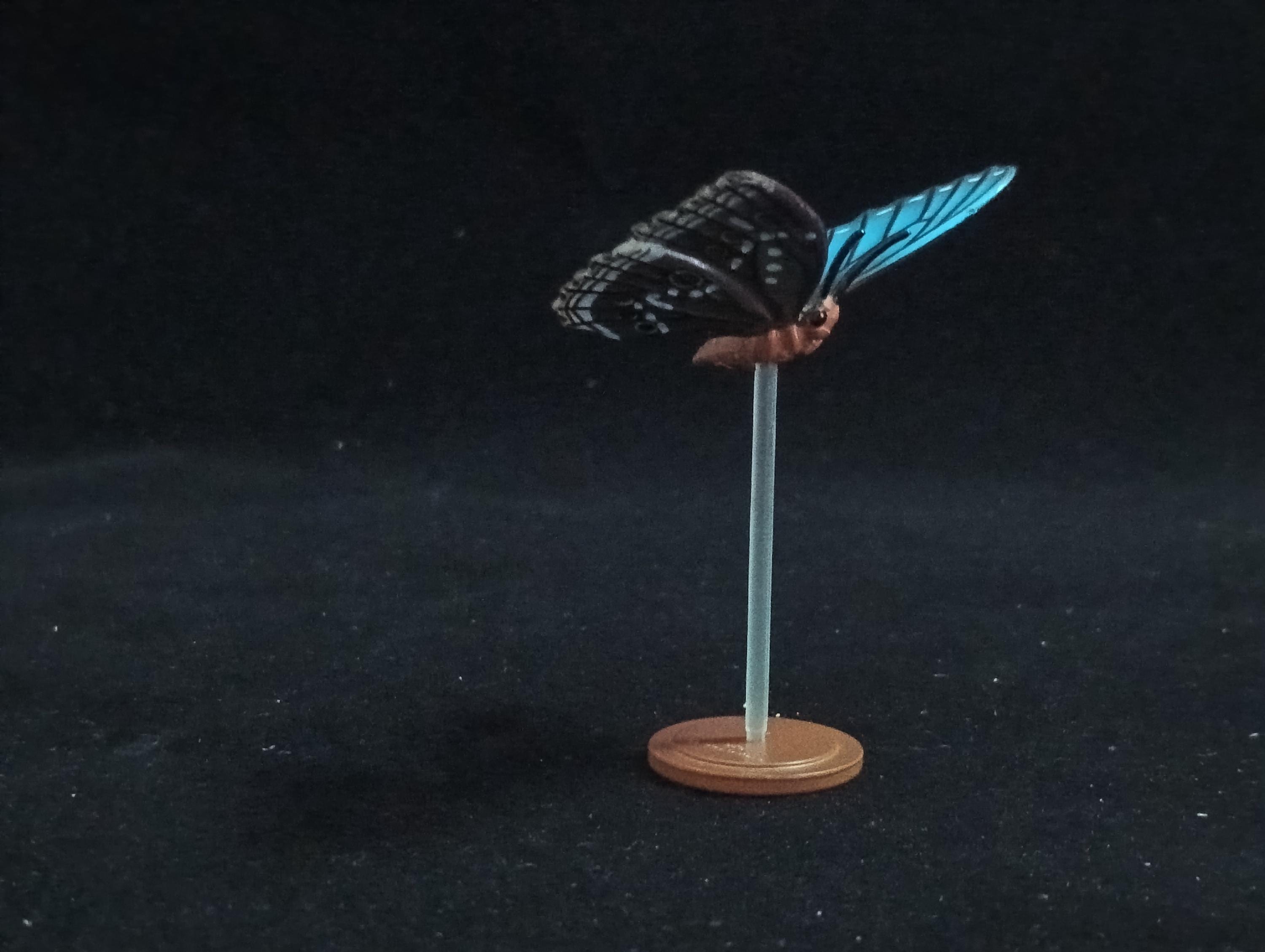 Miniature Blue Morpho Butterfly Mini Realistic Insect Figurine - Furuta