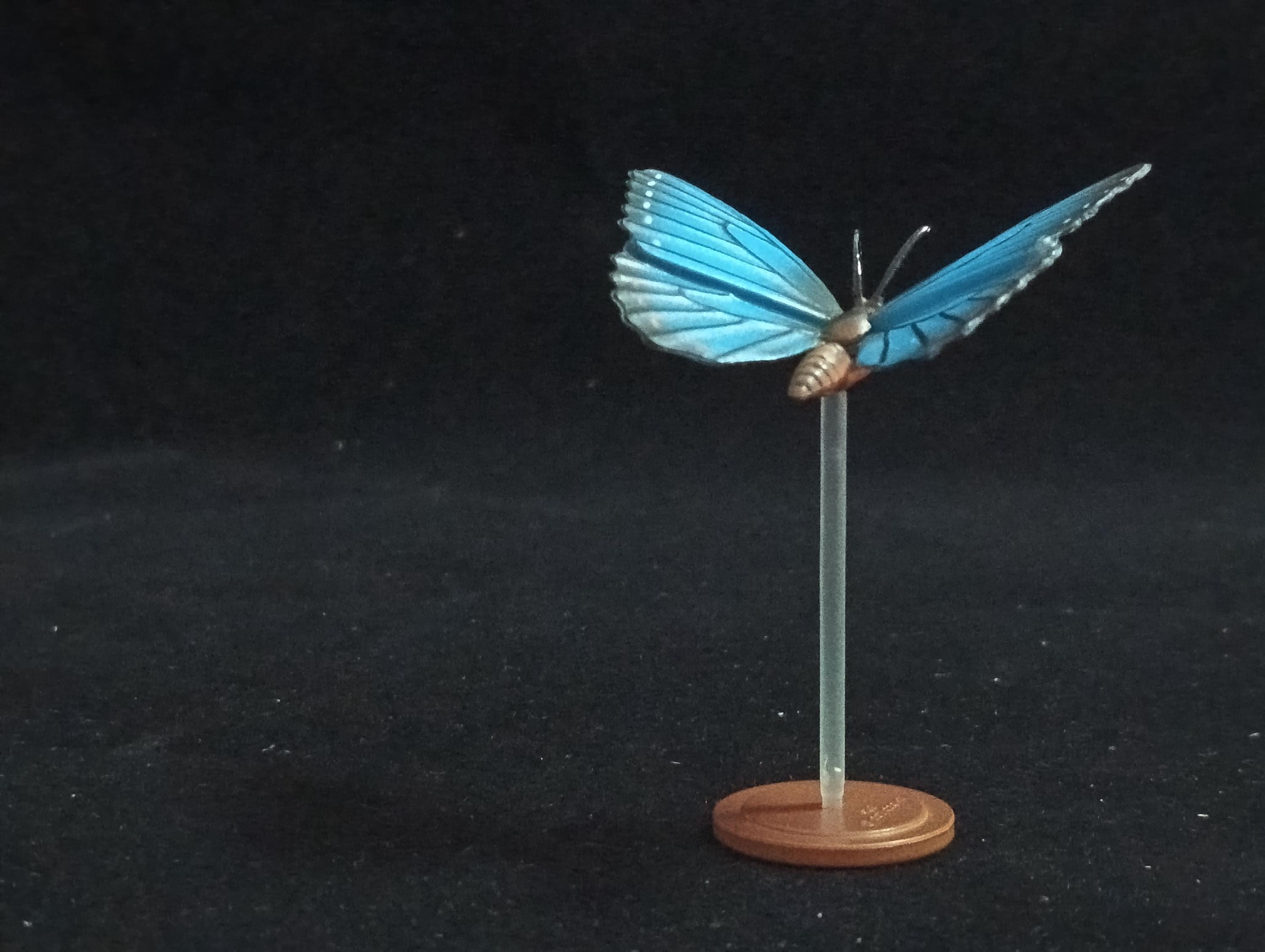 Miniature Blue Morpho Butterfly Mini Realistic Insect Figurine - Furuta