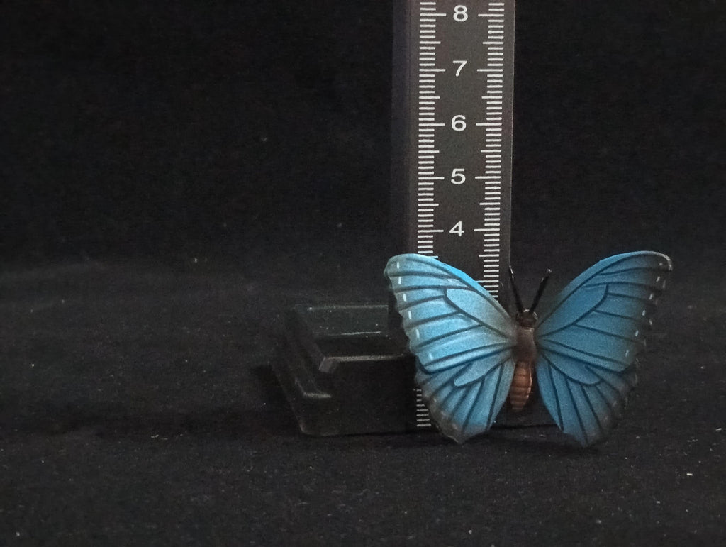 Miniature Blue Morpho Butterfly Mini Realistic Insect Figurine - Furuta