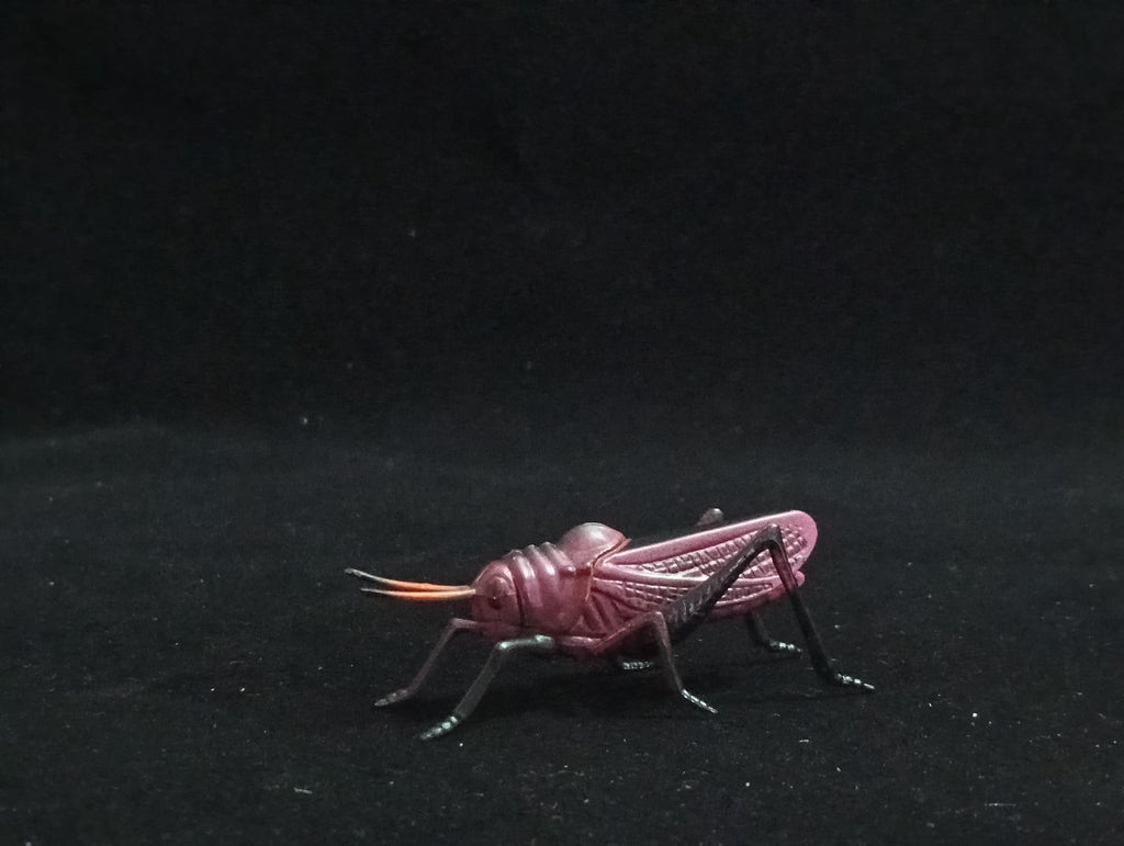 Miniature Purple Grasshopper Figurine - Furuta