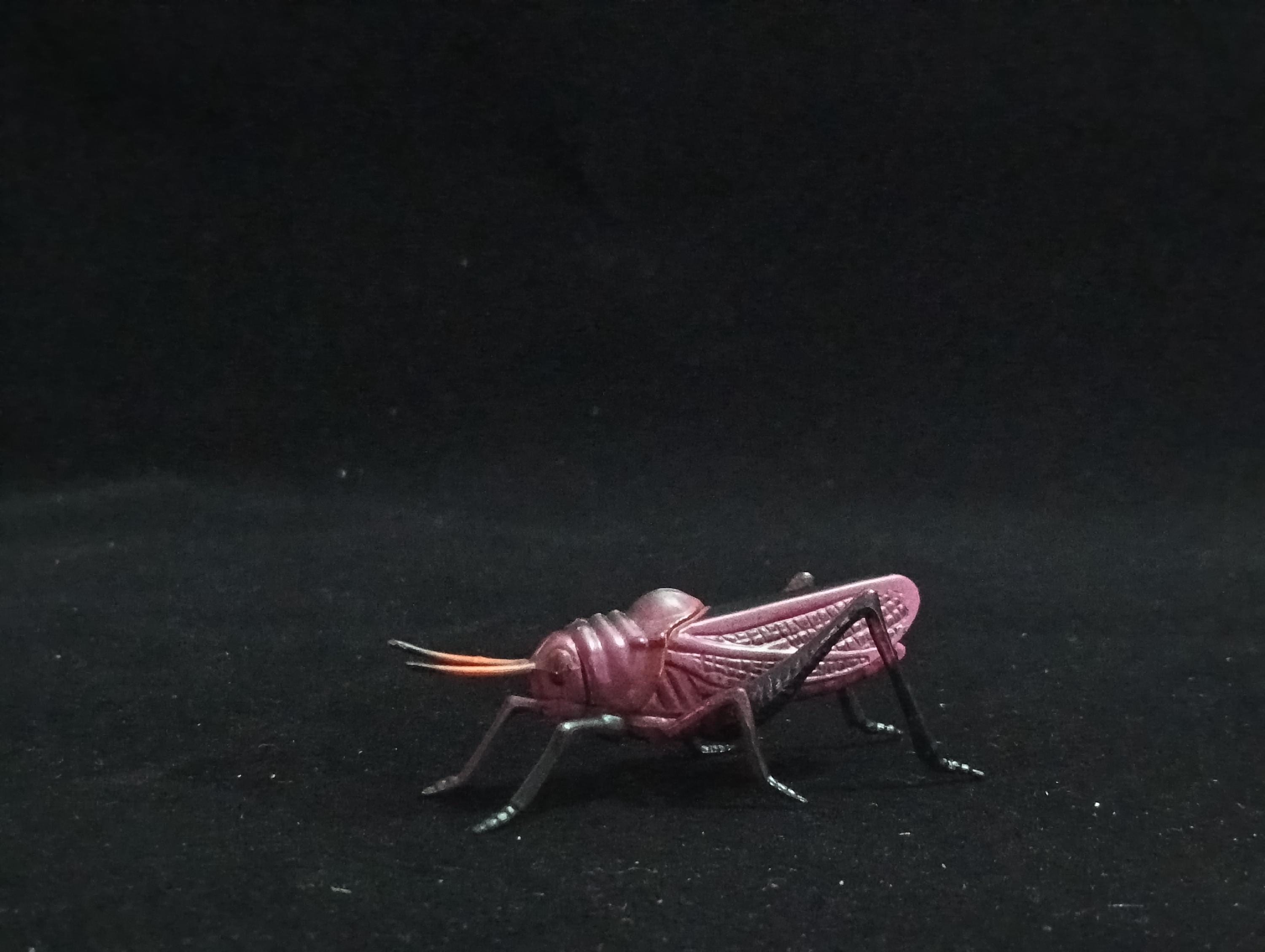 Miniature Purple Grasshopper Figurine - Furuta