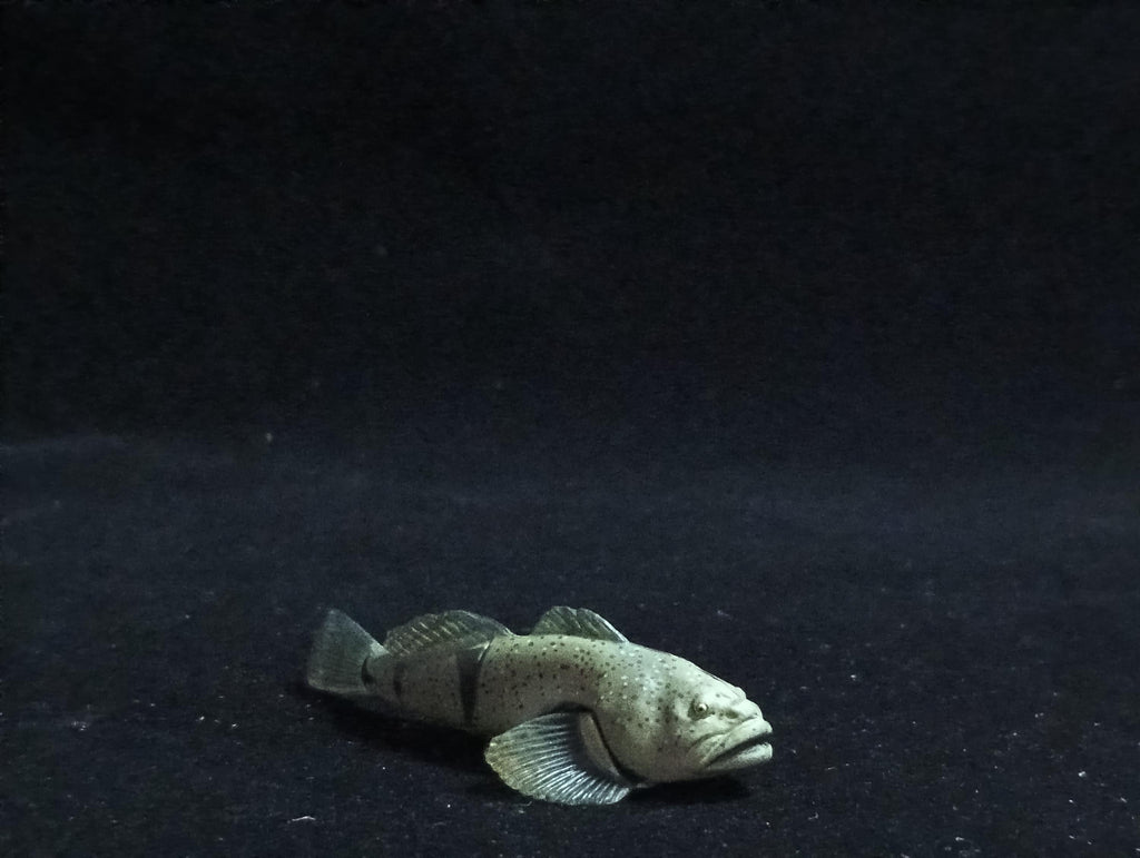 Miniature FOURSPINE SCULPIN fish Figurine - Furuta