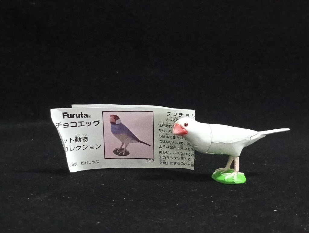 Miniature java sparrow white Figurine - Furuta