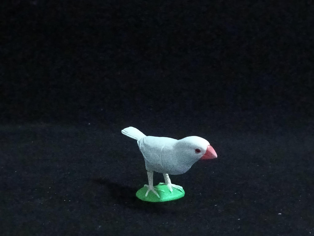 Miniature java sparrow white Figurine - Furuta