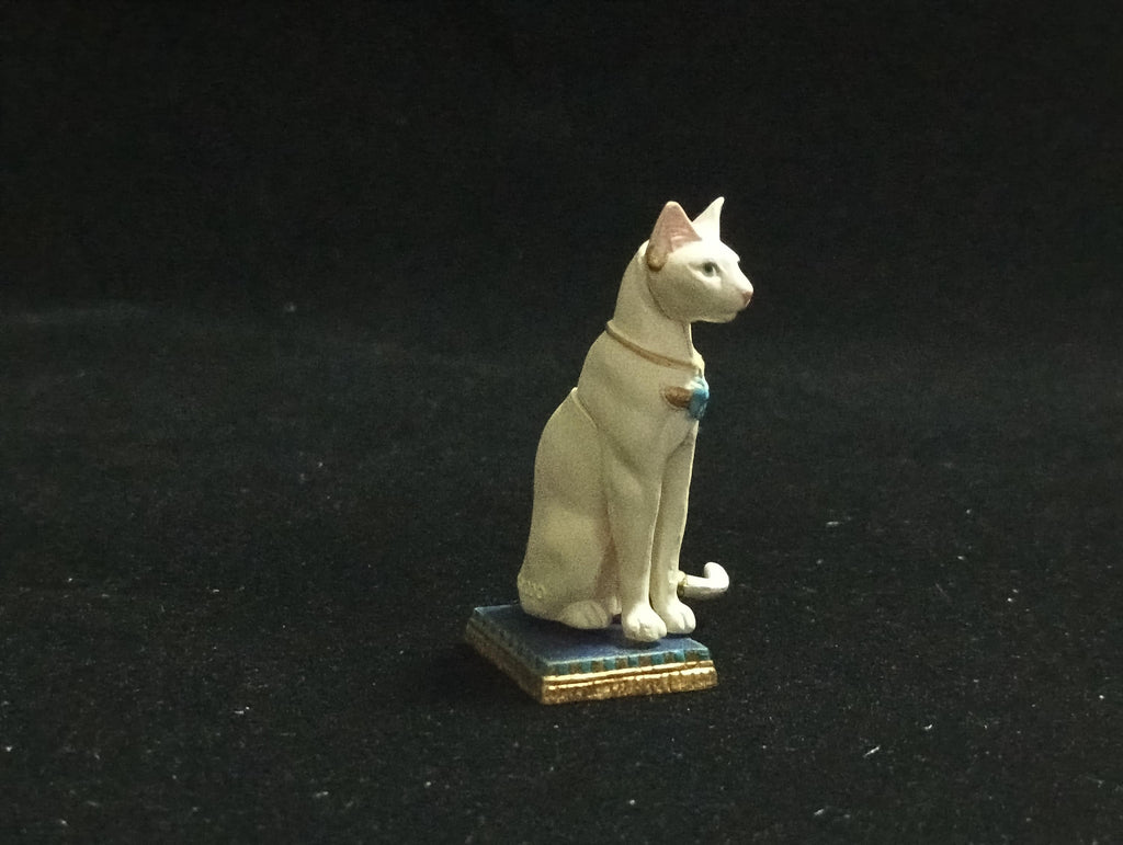 Miniature Egyptian Cat SP White Figurine - Furuta