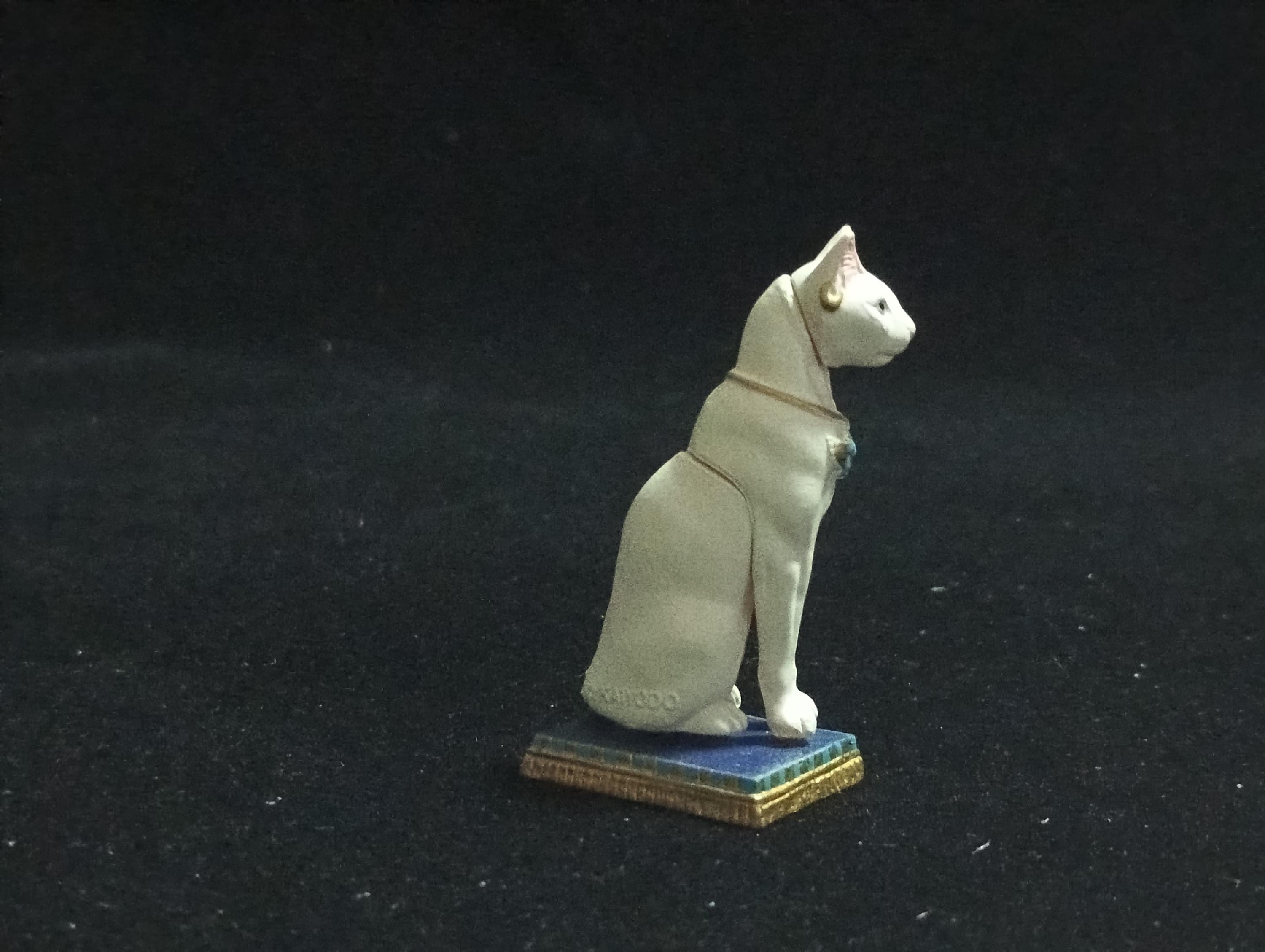 Miniature Egyptian Cat SP White Figurine - Furuta
