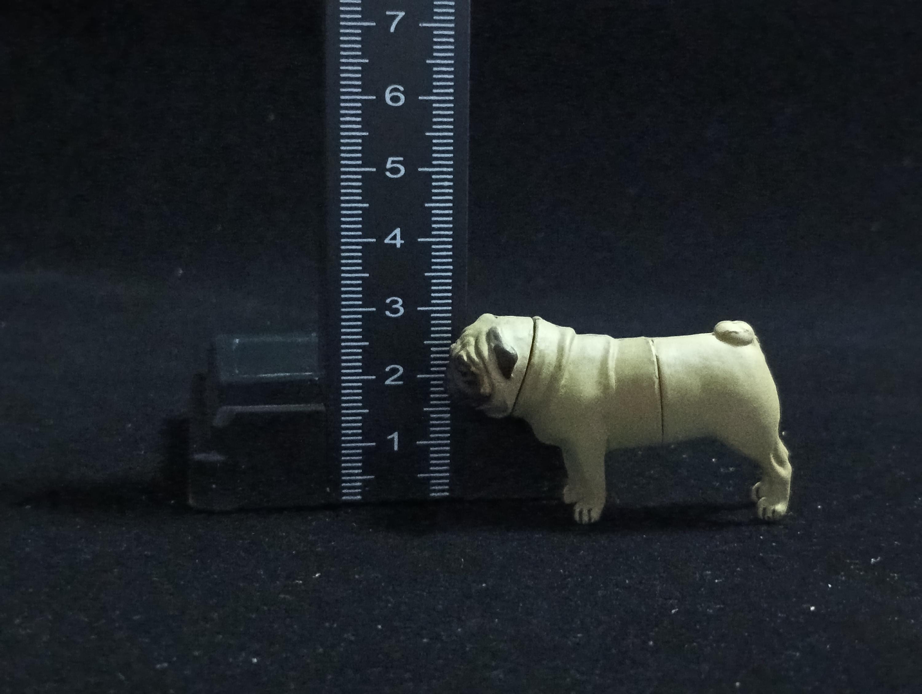Miniature Pug Brown Dog Figurine - Furuta