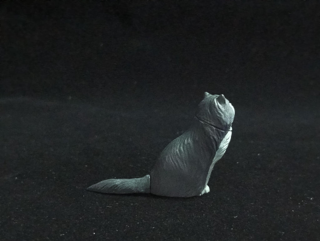 Miniature Persian Cat(Grey) Figurine - Furuta