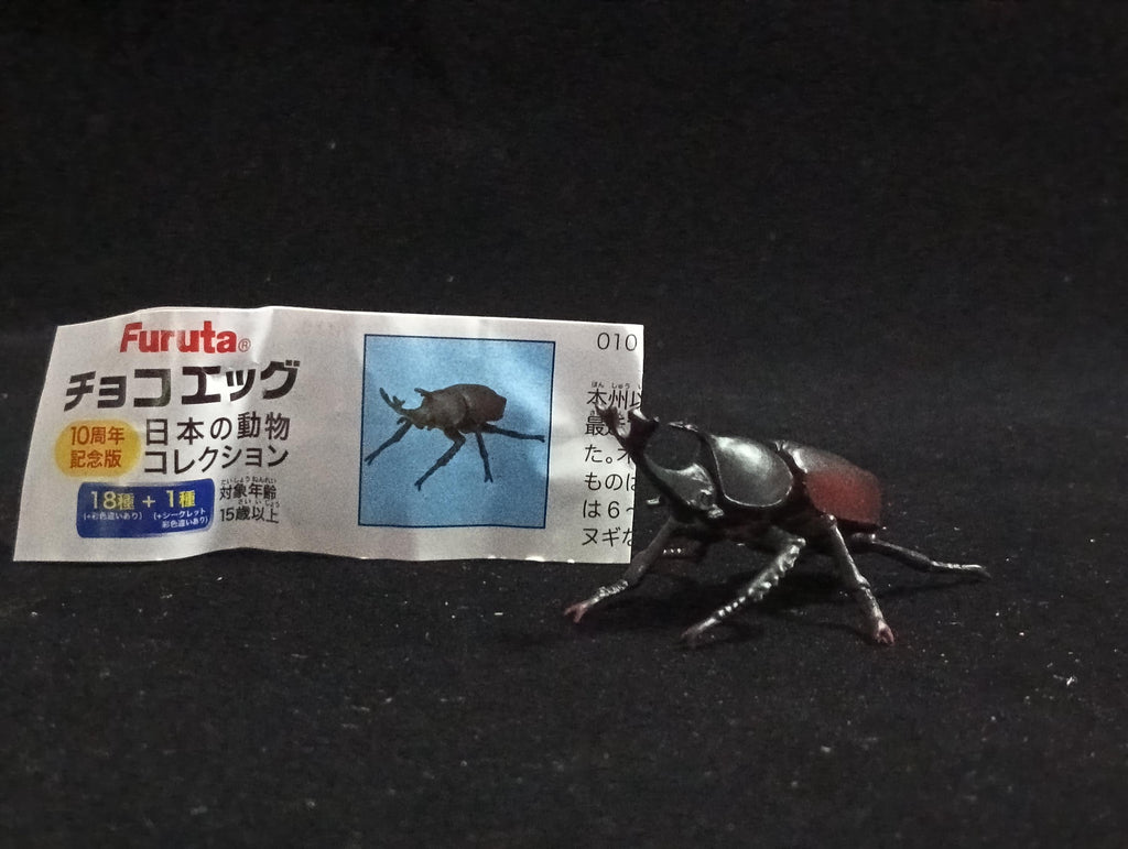 Miniature Rhinoceros Beetle Figurine - Furuta