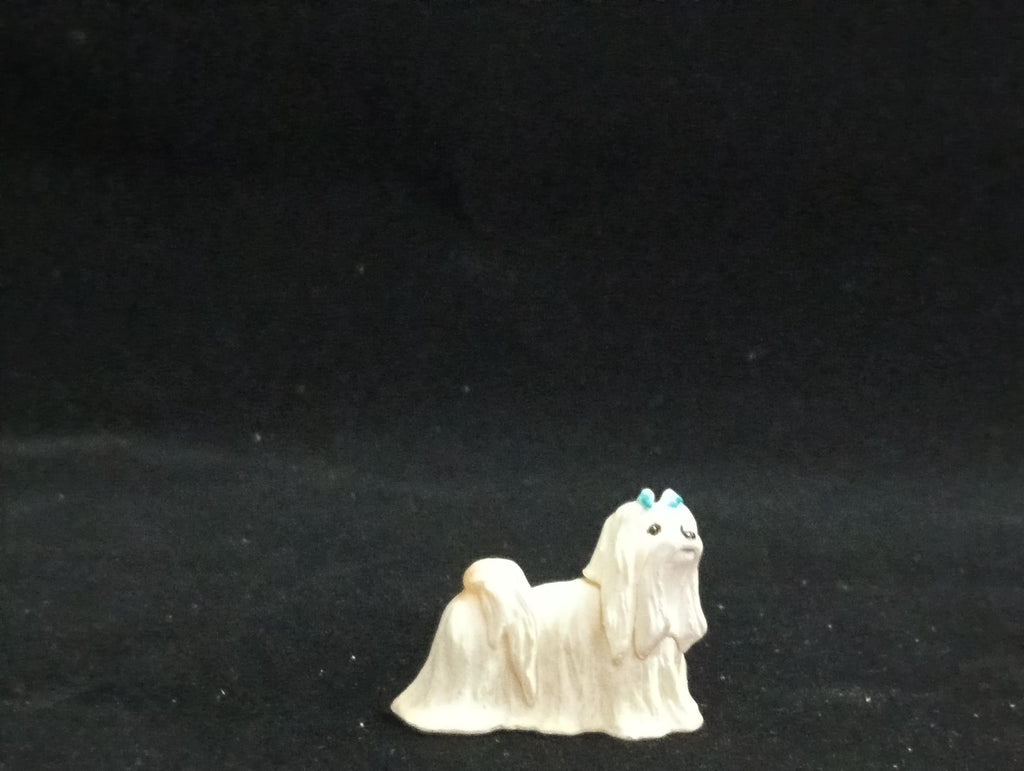 Miniature Maltese pure white Figurine - Furuta
